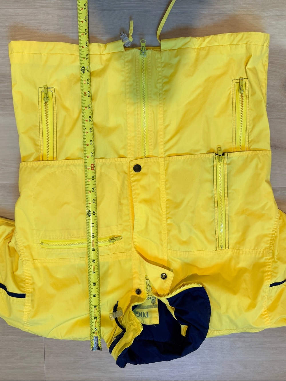 Vintage London Fog Yellow Sailing Jacket Nautical Rain Windbreaker S - Picture 7 of 7